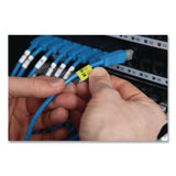 Rhino Flexible Nylon Industrial Label Tape, 0.5" x 11.5 ft, Yellow/Black Print - 18490