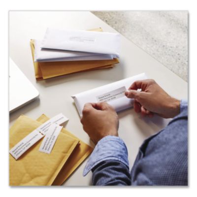 LabelWriter Address Labels, 1.12" x 3.5", White, 130 Labels/Roll, 2 Rolls/Pack - 30251