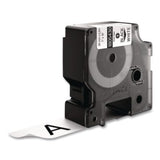 Rhino Permanent Vinyl Industrial Label Tape, 1" x 18 ft, White/Black Print - 1805430