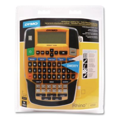 Rhino 4200 Basic Industrial Handheld Label Maker, 1 Line, 4.06 x 8.46 x 2.24 - 2175088 DYMO