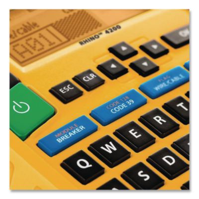 Rhino 4200 Basic Industrial Handheld Label Maker, 1 Line, 4.06 x 8.46 x 2.24 - 2175088