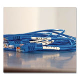 Rhino Heat Shrink Tubes Industrial Label Tape, 0.5" x 5 ft, White/Black Print - 18055