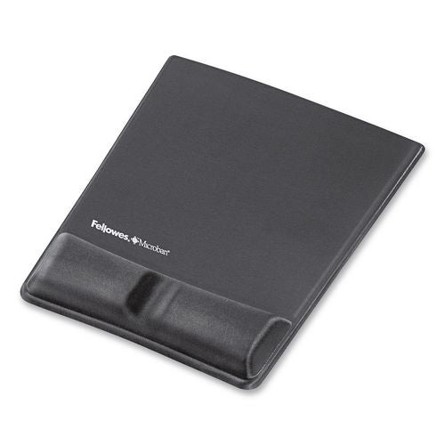 FELLOWES Memory Foam Wrist Support with Attached Mouse Pad, 8.25 x 9.87, Graphite - 9184001