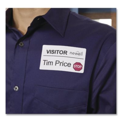 Visitor Management Time-Expiring Name Badges, Adhesive, 2.25" x 4", 250 Labels/Box - 30911