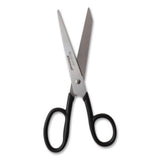 Kleencut Stainless Steel Shears, 8" Long, 3.75" Cut Length, Straight Black Handle - 19018 C2G