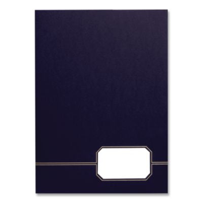 Monogram Executive Twin Pocket Folders, Accommodates (80) 11 x 8.5 Sheets, Blue/Gold, 4/Pack - 04162 C2G