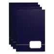 Monogram Executive Twin Pocket Folders, Accommodates (80) 11 x 8.5 Sheets, Blue/Gold, 4/Pack - 04162 C2G