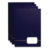 Monogram Executive Twin Pocket Folders, Accommodates (80) 11 x 8.5 Sheets, Blue/Gold, 4/Pack - 04162 C2G