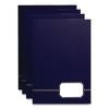 Monogram Executive Twin Pocket Folders, Accommodates (80) 11 x 8.5 Sheets, Blue/Gold, 4/Pack - 04162 C2G