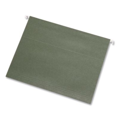 Reinforced Hanging File Folders, Letter Size, Straight Tabs, Standard Green, 25/Box - 04152 C2G