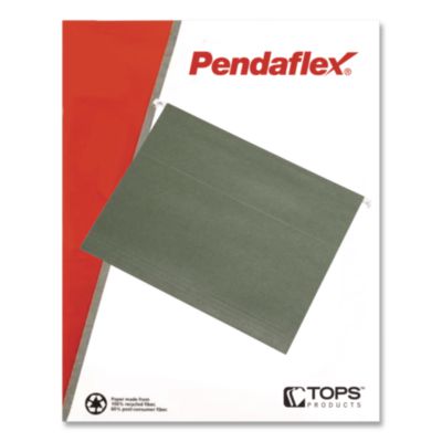 Reinforced Hanging File Folders, Letter Size, Straight Tabs, Standard Green, 25/Box - 04152 C2G