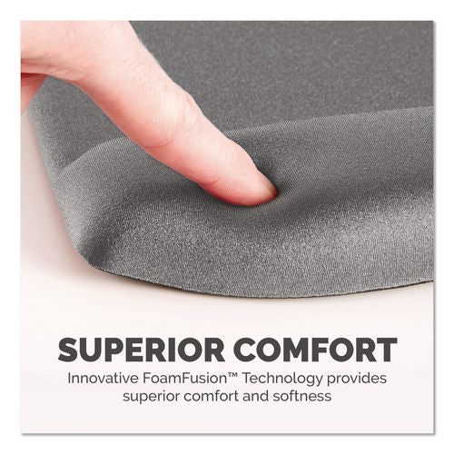 FELLOWES PlushTouch Mouse Pad with Wrist Rest, 7.25 x 9.38, Graphite - 9252201