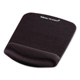 FELLOWES PlushTouch Mouse Pad with Wrist Rest, 7.25 x 9.38, Black - 9252001