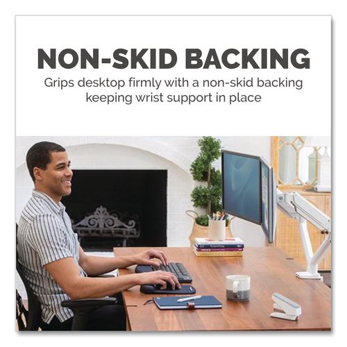 FELLOWES PlushTouch Keyboard Wrist Rest with FoamFusion Technology, 18.12 x 3.19, Graphite - 9252301