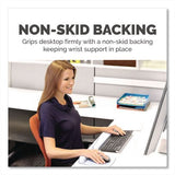 FELLOWES PlushTouch Mouse Pad with Wrist Rest with FoamFusion Technology, 7.25 x 9.38, Lattice Desig - 9549701