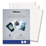FELLOWES Self-Adhesive Laminating Pouches, 5 mil, 9" x 11.5", Gloss Clear, 5/Pack - 52205