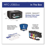 MFCJ1360DW Work Smart 1360 Wireless Color Inkjet AIO Printer, Copy/Print/Scan - MFCJ1360DW
