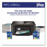MFCJ1360DW Work Smart 1360 Wireless Color Inkjet AIO Printer, Copy/Print/Scan - MFCJ1360DW