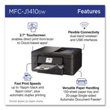 MFCJ1410DW Work Smart 1410 Wireless Color Inkjet AIO Printer, Copy/Print/Scan - MFCJ1410DW