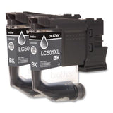 LC501XL2PKS High-Yield Ink, 500 Page-Yield, Black, 2/Pack - LC501XL2PKS