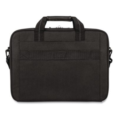 Classic Slim Laptop Briefcase, Fits Devices Up to 16", 16.75 x 3.25 x 12.8, Black - TCT027US