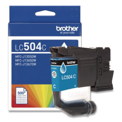 LC504 INKvestment Ink, 500 Page-Yield, Cyan - LC504CS