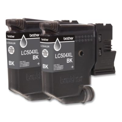 LC504 INKvestment, High-Yield Ink, 3,000 Page-Yield, Black - LC504XL2PKS