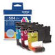 LC504 INKvestment Ink, 500 Page-Yield, Cyan/Magenta/Yellow, 3/Pack - LC5043PKS