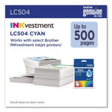 LC504 INKvestment Ink, 500 Page-Yield, Cyan - LC504CS