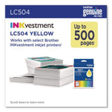 LC504 INKvestment Ink, 500 Page-Yield, Yellow - LC504YS