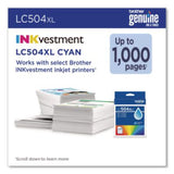 LC504 INKvestment, High-Yield Ink, 1,000 Page-Yield, Cyan - LC504XLCS