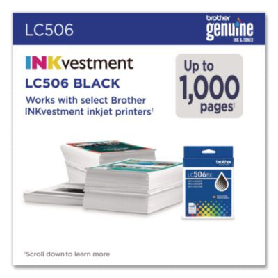 LC506 INKvestment, 1,000 Page-Yield, Black - LC506BKS