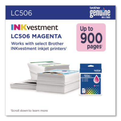 LC506 INKvestment, 900 Page-Yield, Magenta - LC506MS