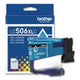 LC506 INKvestment, High-Yield Ink, 1,500 Page-Yield, Cyan - LC506XLCS