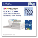 LC506 INKvestment, High-Yield Ink, 1,500 Page-Yield, Cyan - LC506XLCS
