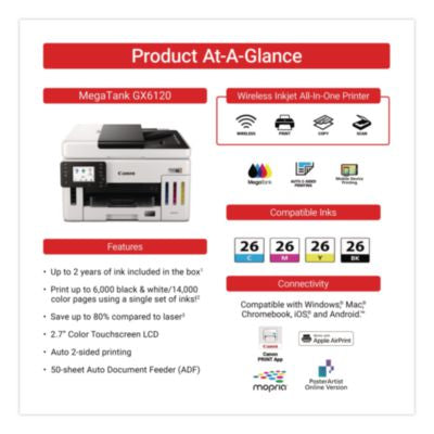 MegaTank GX6120 All-in-One Printer, Copy/Print/Scan - 6882C002