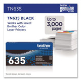 TN635 Toner, 3,000 Page-Yield, Black - TN635BK