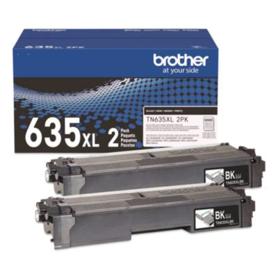 TN635XL High-Yield Toner, 7,500 Page-Yield, Black, 2/Pack - TN635XL2PK