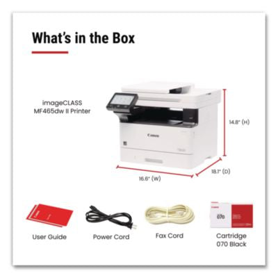 imageCLASS MF465dw II Laser Printer, Copy/Fax/Print/Scan - 7188C006