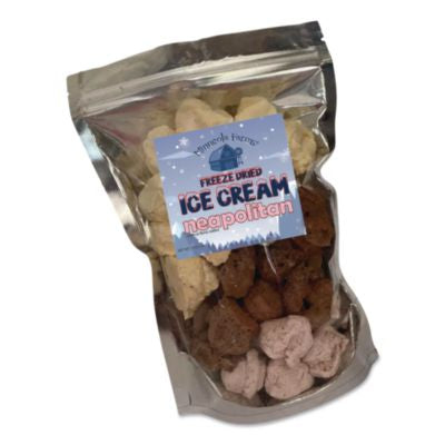Freeze Dried Ice Cream, Neapolitan, 0.75 lb Bag, 12/Carton - 00643 C2G