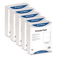 Perforated Paper, 92 Bright, Perforated 5.5" from Bottom, 20 lb Bond Weight, 8.5 x 11, White, 500/Ream, 5 Reams/Carton - 04116 C2G