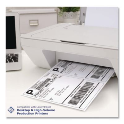 Perforated Paper, 92 Bright, Perforated 5.5" from Bottom, 20 lb Bond Weight, 8.5 x 11, White, 500/Ream, 5 Reams/Carton - 04116 C2G