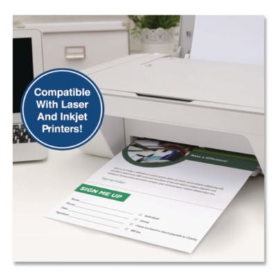 Perforated Paper, 92 Bright, Perforated 3.5" from Bottom, 8.5 x 11, White, 500 Sheets/Ream, 5 Reams/Carton - 04128 C2G