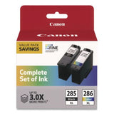 6196C004 (PG-285XL/CL-286XL) High-Yield Ink, Black/Color - 6196C004