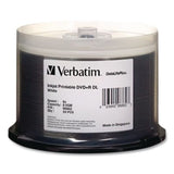 DVD+R Dual Layer Printable Recordable Disc, 8.5 GB, 8x, Spindle, White, 50/Pack - 98319