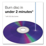 CD-R Printable Recordable Disc, 700 MB, 52x, Spindle, White, 100/Pack - 95252