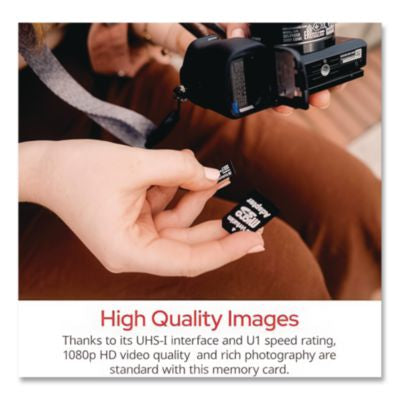 64GB Premium microSDXC Memory Card with Adapter, UHS-I V10 U1 Class 10, Up to 90MB/s Read Speed - 44084