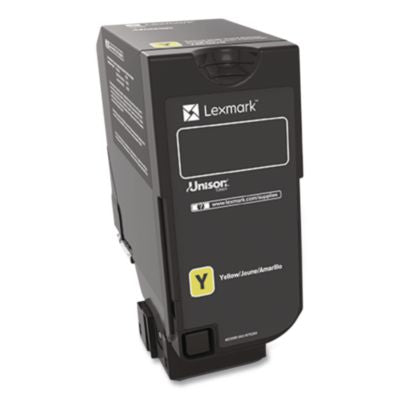 74C00YG Return Program Toner, 3,000 Page-Yield, Yellow - 74C00YG