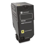 74C00YG Return Program Toner, 3,000 Page-Yield, Yellow - 74C00YG