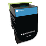 80C1HC0 Return Program High-Yield Toner, 3,000 Page-Yield, Cyan - 80C1HC0